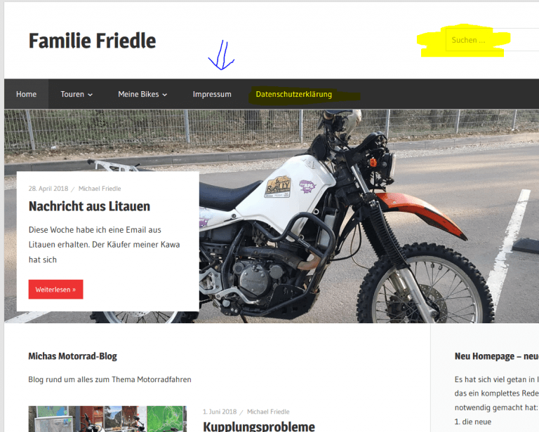 Homepage beschäftigt mich