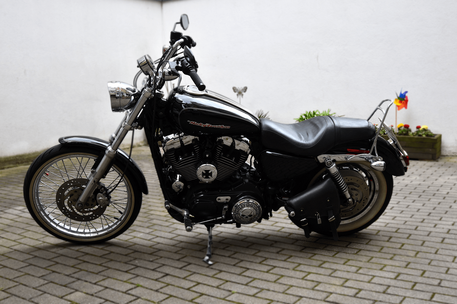 Harley mit neuem Lenker