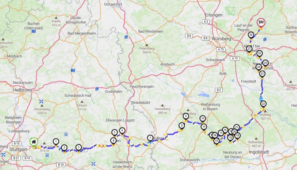 Anfahrt. Link zu kurviger.de