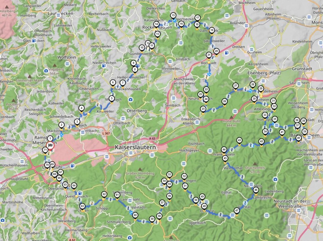 Tour Pfälzer Wald